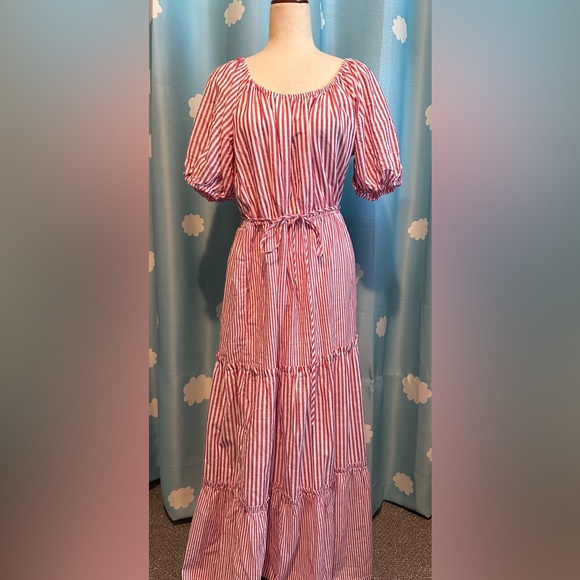 Draper James red and white striped sundress. - Picture 7 of 7